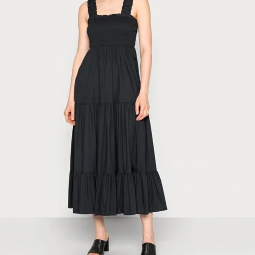 Abercrombie & Fitch Black Smocked Bodice Easy Maxi Dress (NWT)
